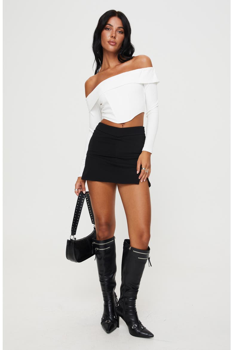 Ravyn Knit Skort, Alternate, color, BLACK