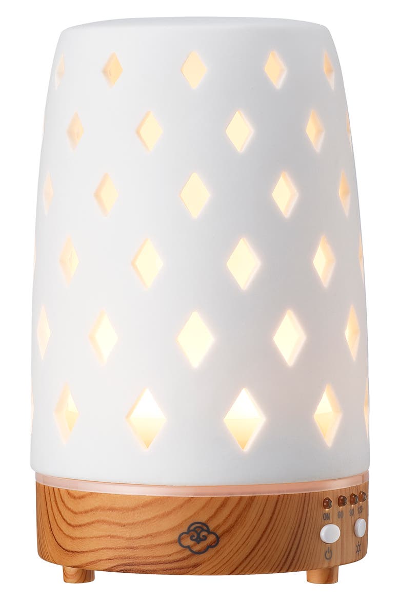 Ultrasonic Cool Mist Diamond 90 Aromatherapy Diffuser, Main, color, WHITE
