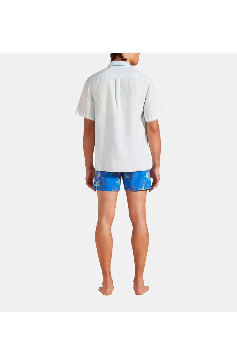 Vilebrequin Men's Bowling Linen Mineral Dye Shirt, Alternate, color, 