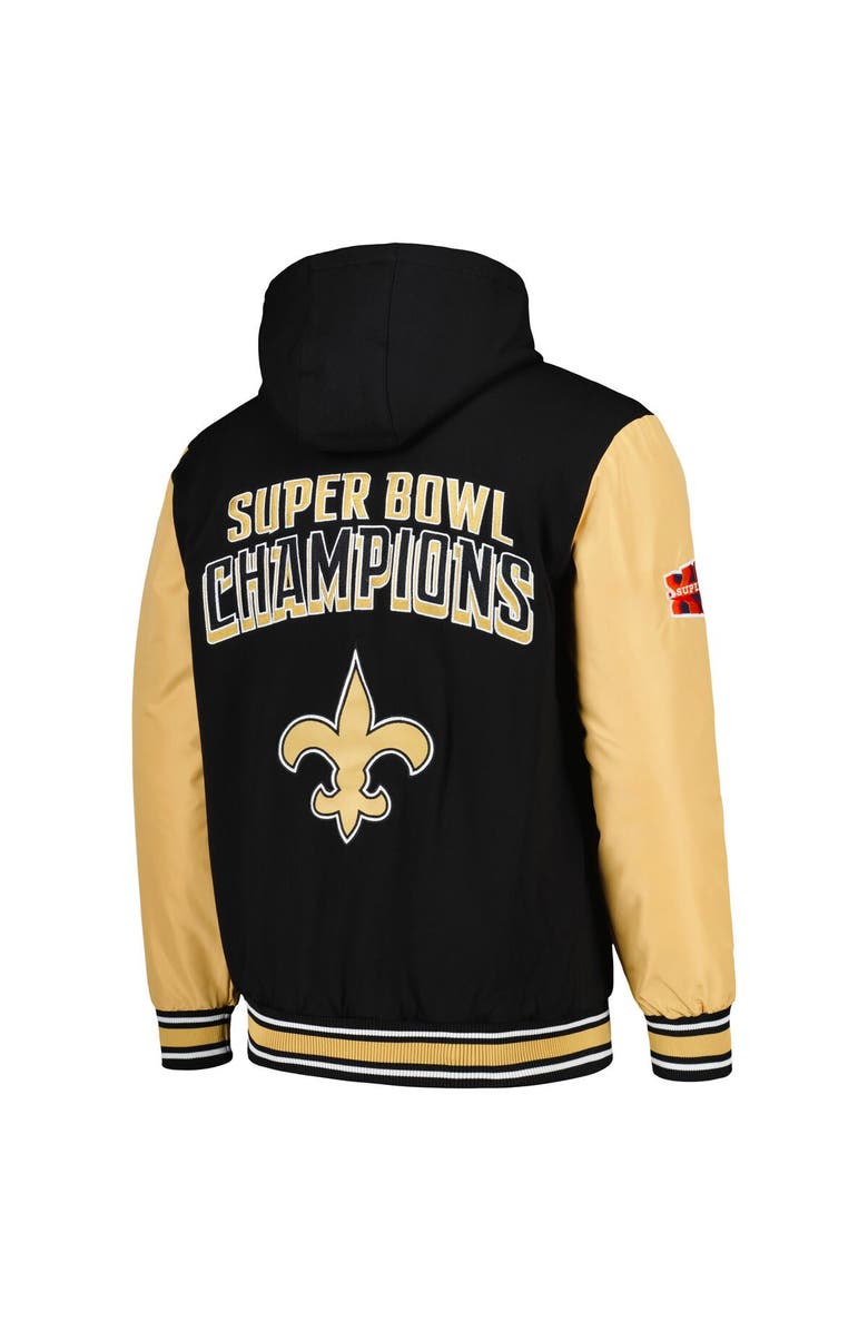 G-III SPORTS BY CARL BANKS Men's G-III Sports by Carl Banks Black/Gold New Orleans Saints Player Option Full-Zip Hoodie, Alternate, color, Black