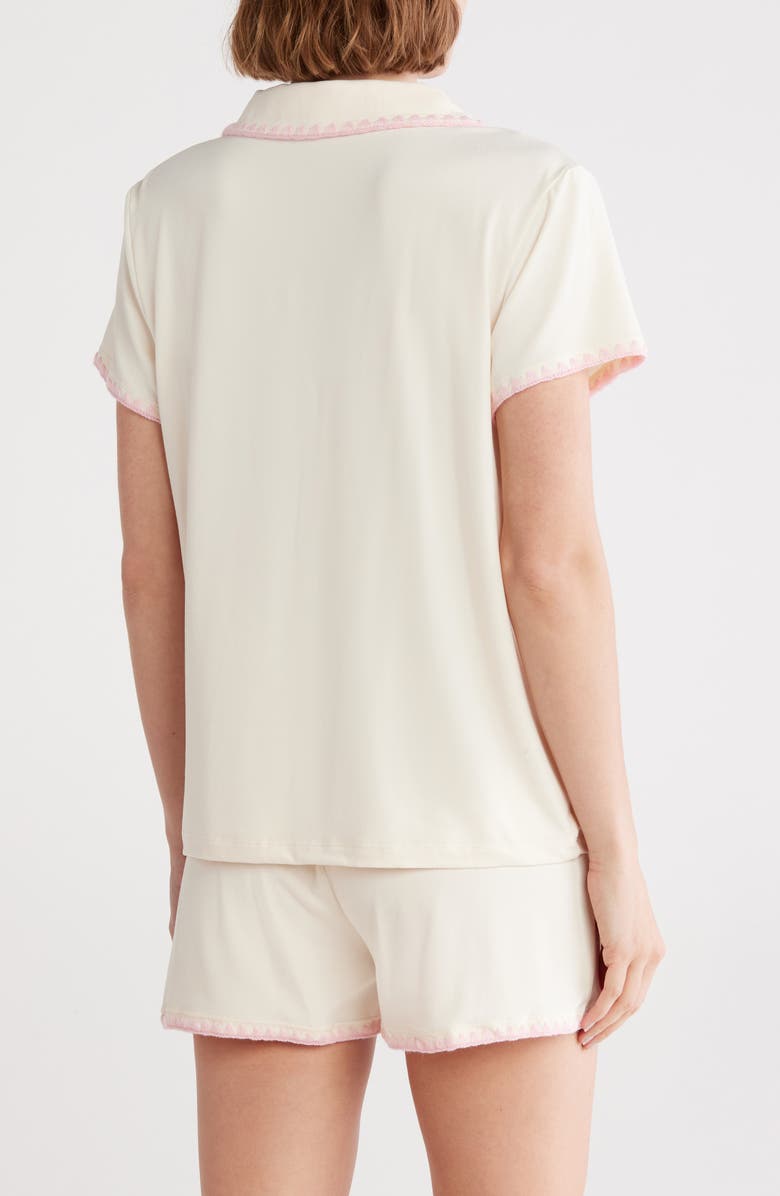 Tart Dixie Whipstitched Top & Shorts Pajamas, Alternate, color, Pearled Ivory