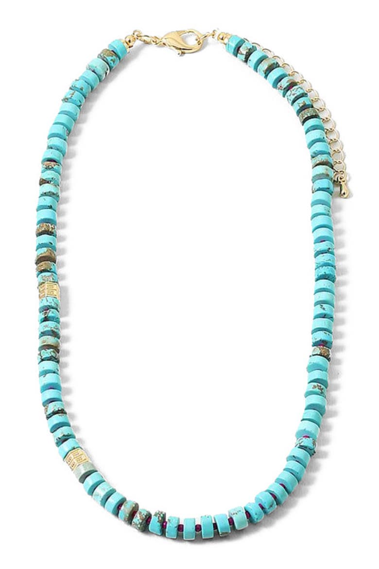 All You Need is Love Gemstone Turquoise Necklace, Main, color, Blue