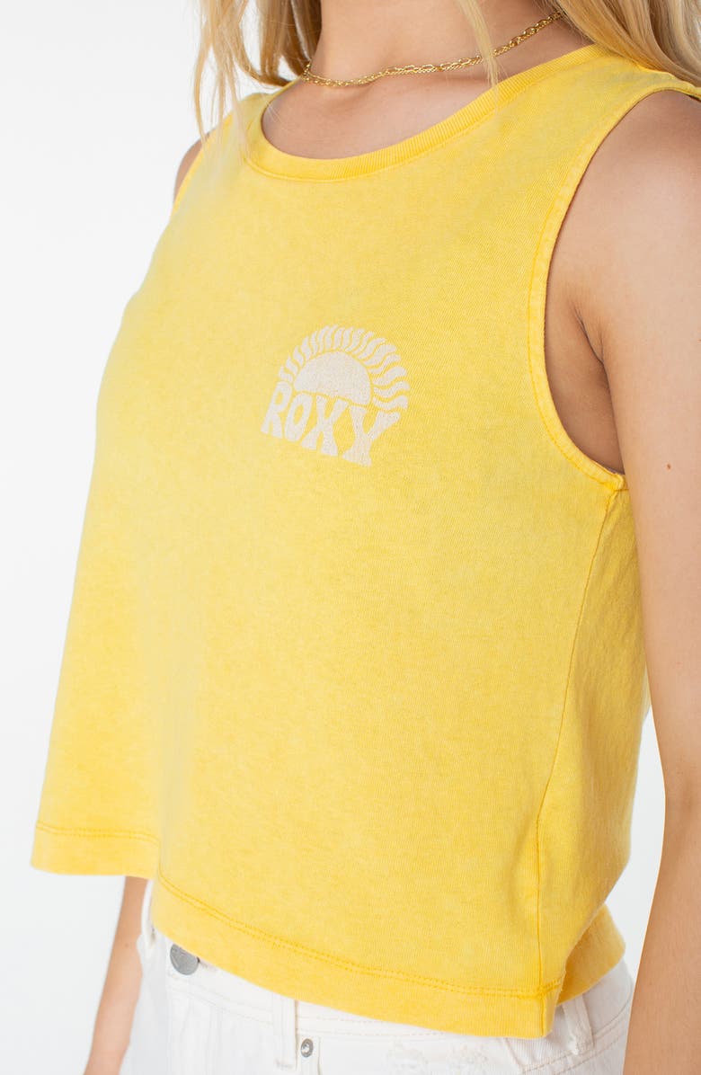 Roxy Made of Sunshine Graphic Muscle Tank, Alternate, color, Mimosa Made Of Sunshine