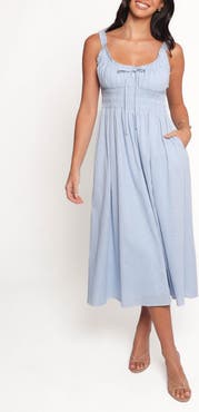 Petal & Pup Auguste Smocked Cotton Midi Sundress