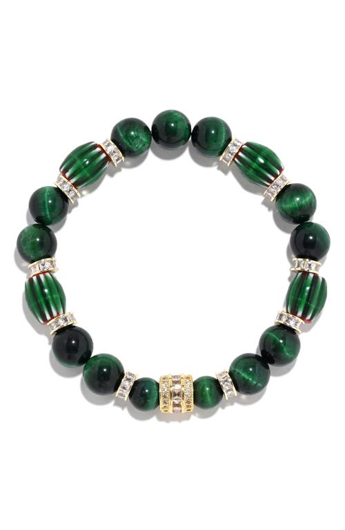 Eye Candy Los Angeles Christopher Stretch Bracelet With Golden Spacers In Multi
