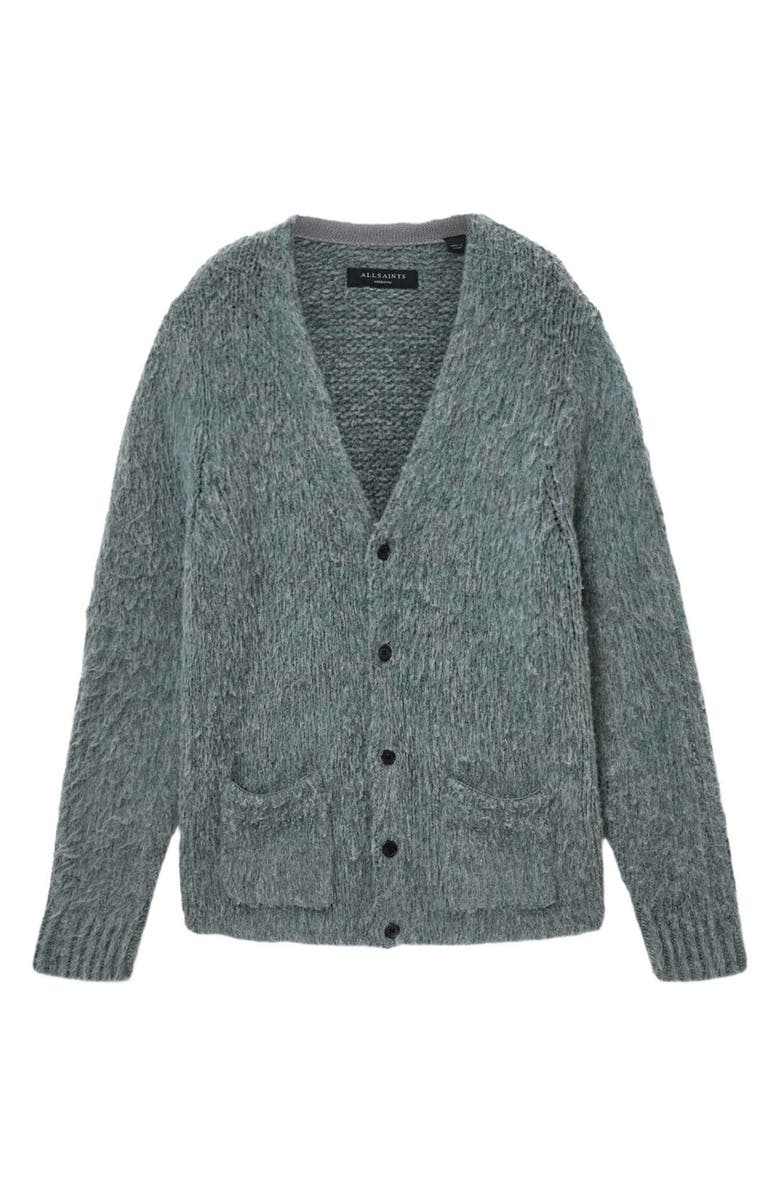 AllSaints Tobie Merino Wool Blend Cardigan, Alternate, color, Nordic Green