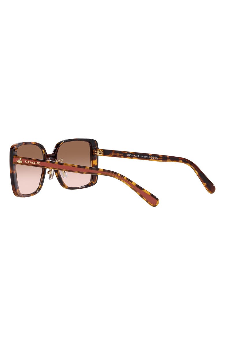COACH 56mm Gradient Square Sunglasses, Alternate, color, Dark Tortoiseshell