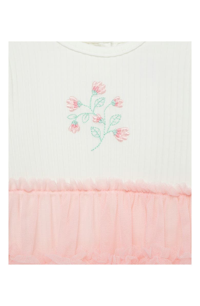 Little Me Long Sleeve Tutu Bodysuit Dress with Headband, Alternate, color, Pink