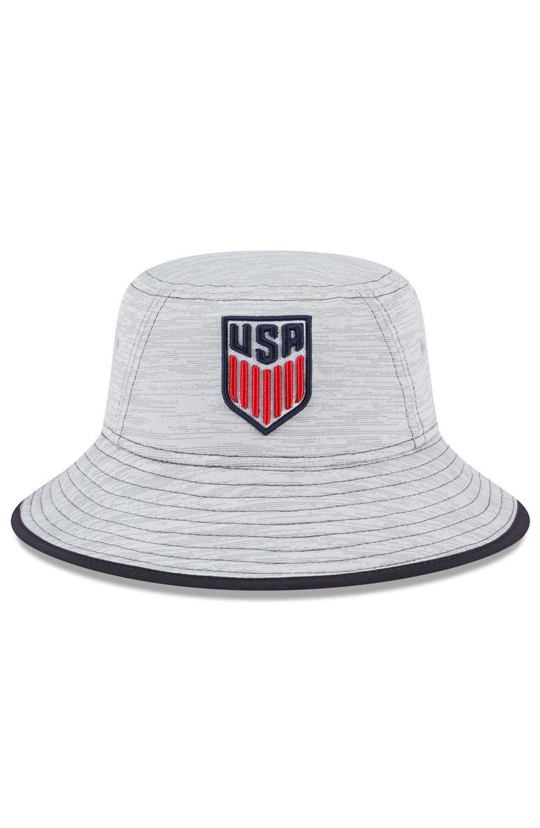 New Era Men's New Era Gray USMNT Game Bucket Hat, Main, color, 