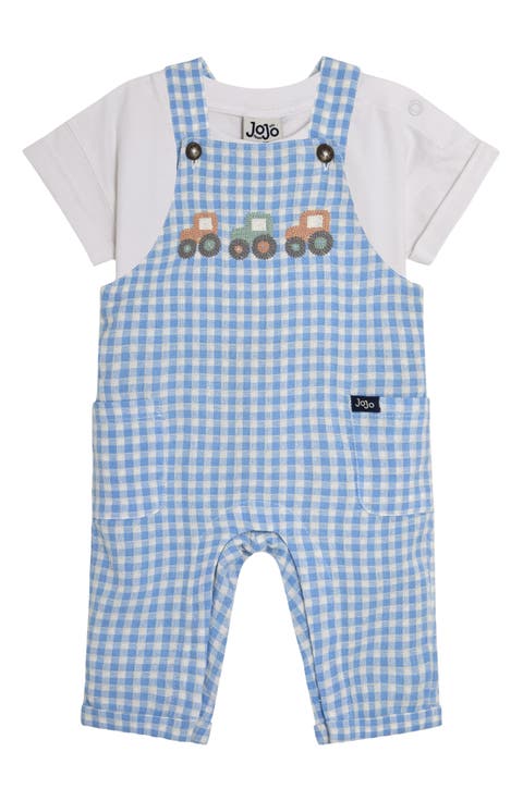 Tractor Overalls & Shirt Set
