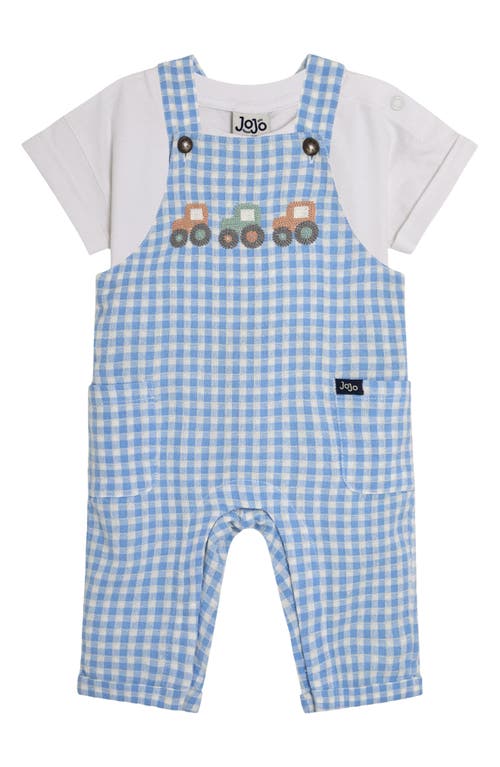 Jojo Maman Bébé Jojo Maman Bebe Tractor Overalls & Shirt Set In Blue