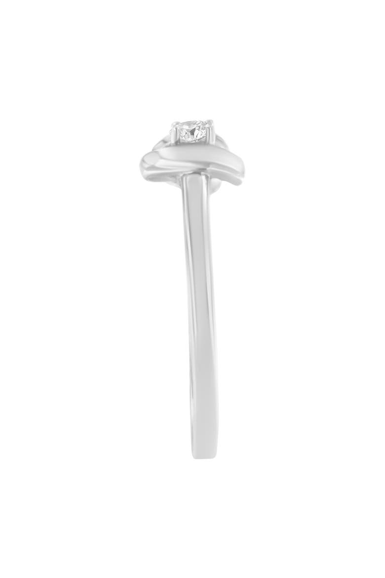 10K White Gold 1/10 Cttw Diamond Spiral Twist Promise Ring, Alternate, color, White Gold