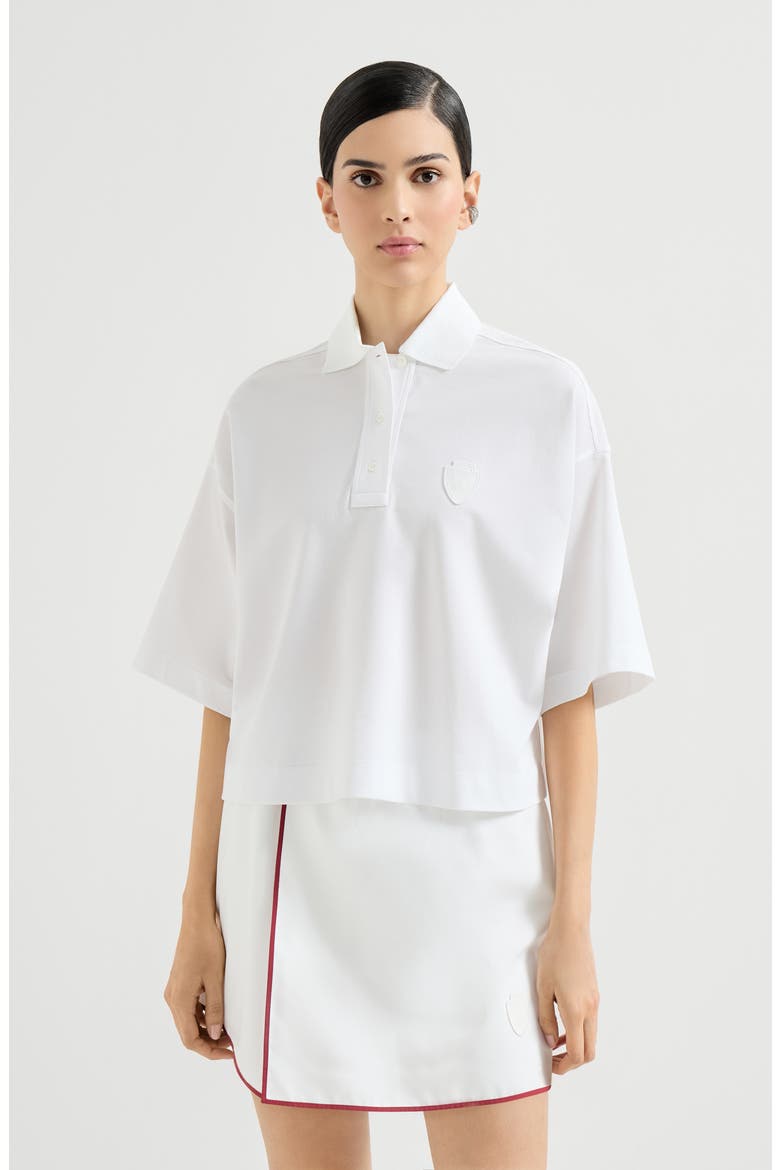 Piqué polo shirt, Main, color, White