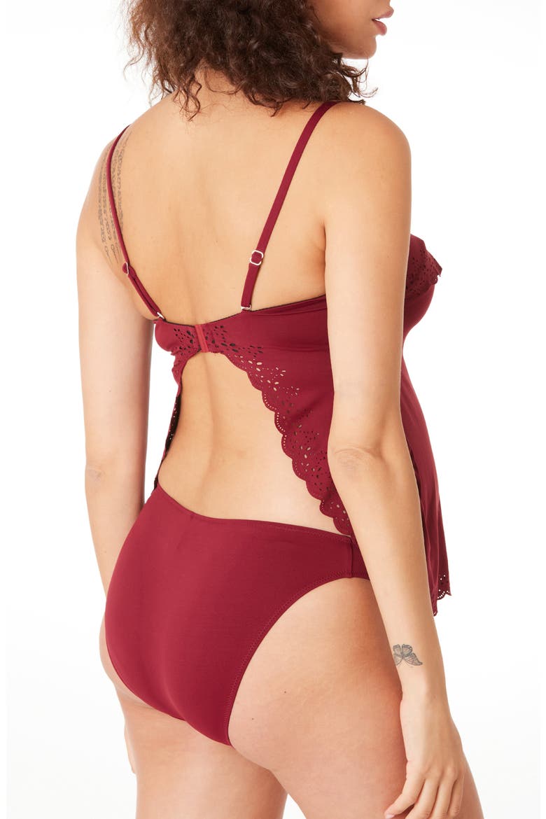 Bloom Tankini Maternity Swimsuit, Alternate, color, COPPER