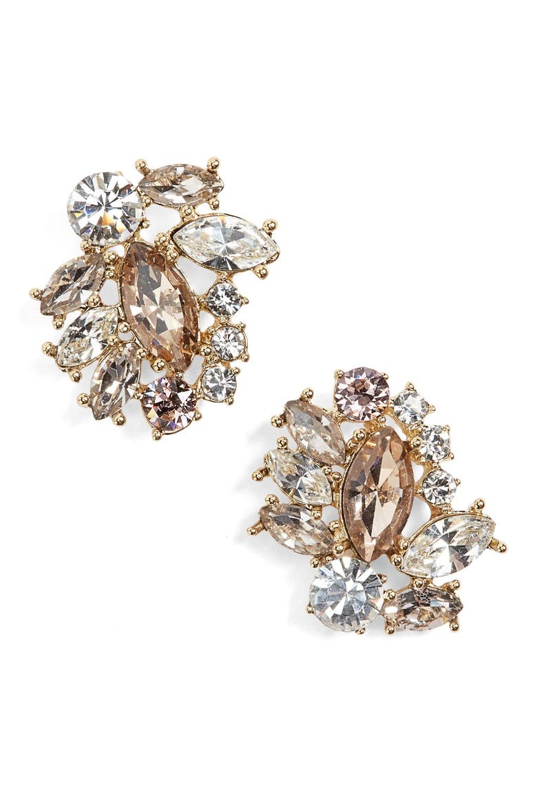 Sunrise Cluster Stud Earrings, Main, color, VINTAGE ROSE/ GOLD