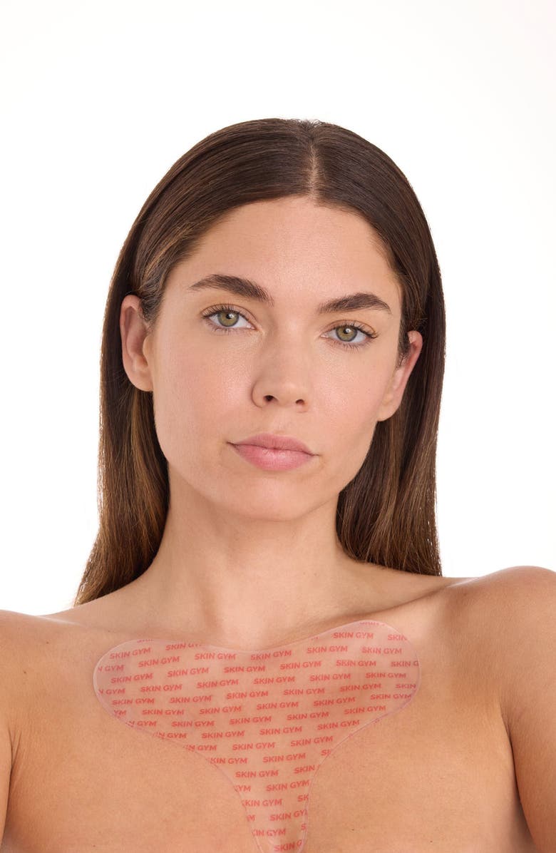 Skin Gym Reusable Décolletage Chest Wrinkle Patch, Alternate, color, Pink