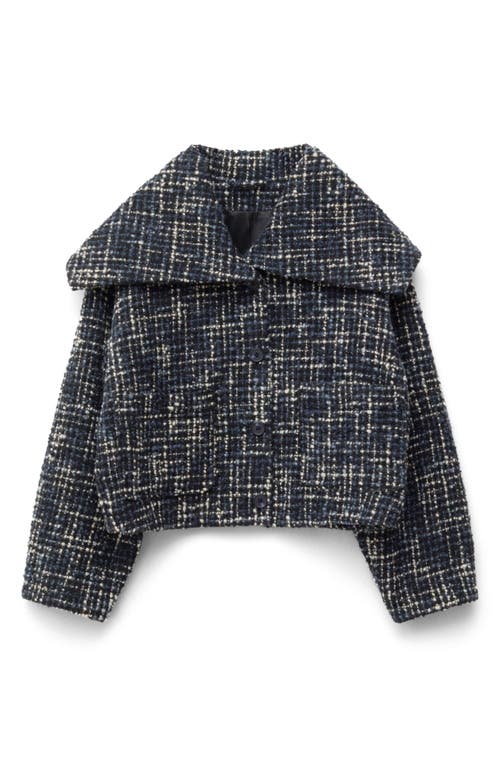 & Other Stories Crop Wool Blend Jacket In Blue