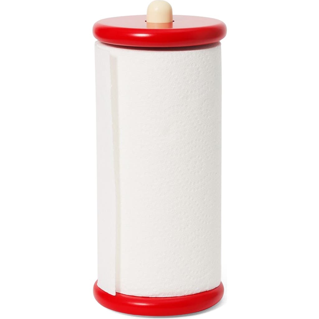 Areaware Spool Paper Towel Holder In Red