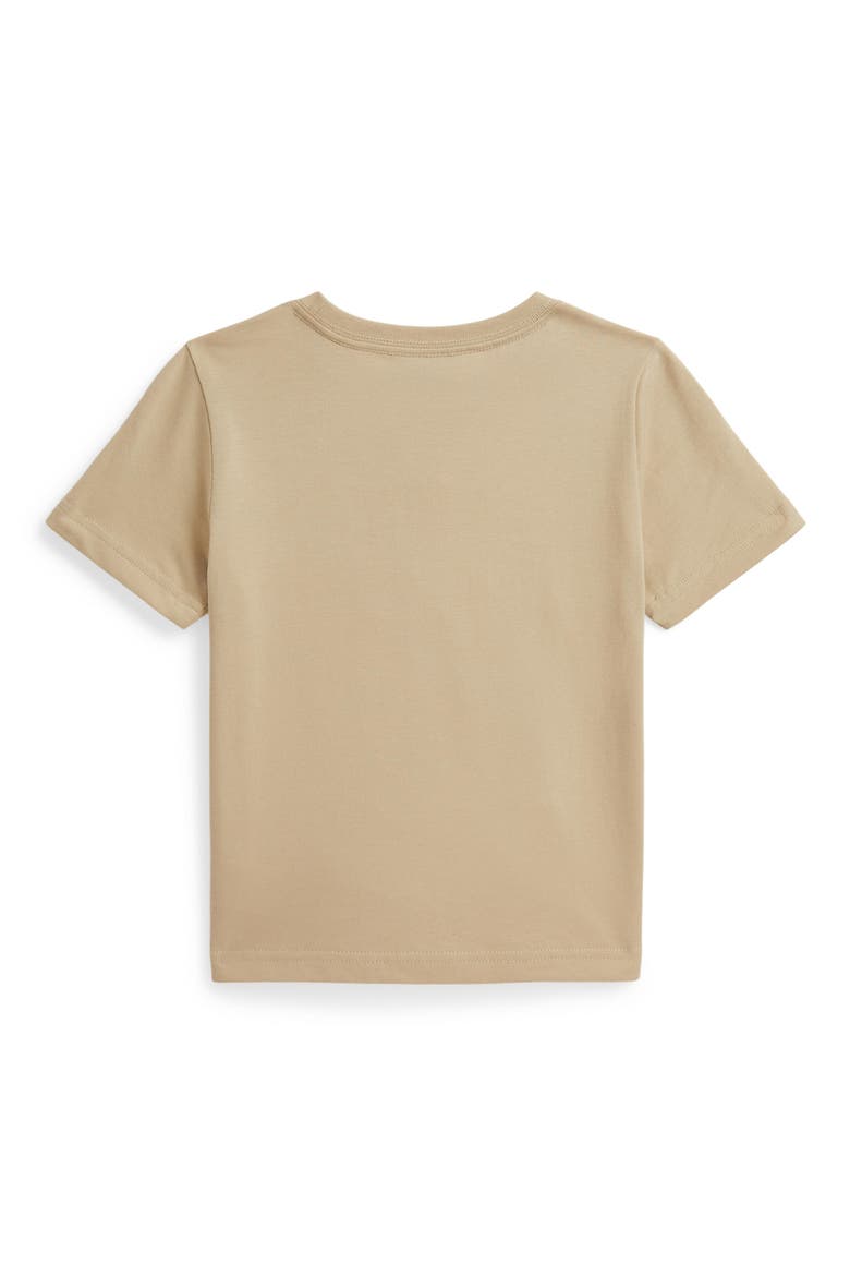 Kids' Logo Appliqué Cotton T-Shirt, Alternate, color, TALLOW CREAM