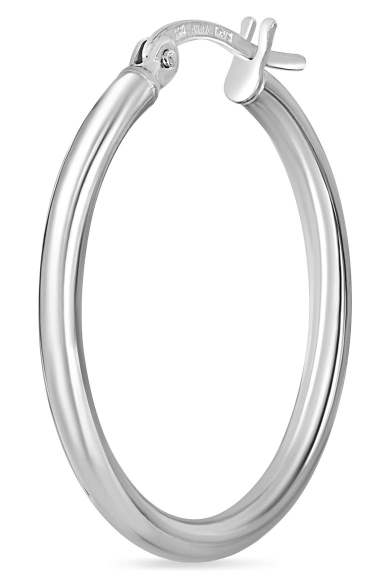 14K Gold Hoop Earrings (Online Trunk Show), Alternate, color, 14KW