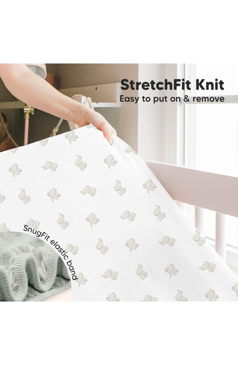 KeaBabies Isla Fitted Crib Sheets, Alternate, color, Elly