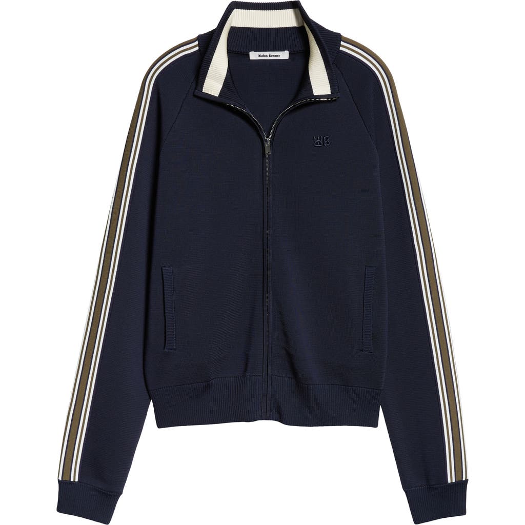 Shop Wales Bonner Tide Track Jacket In Navy