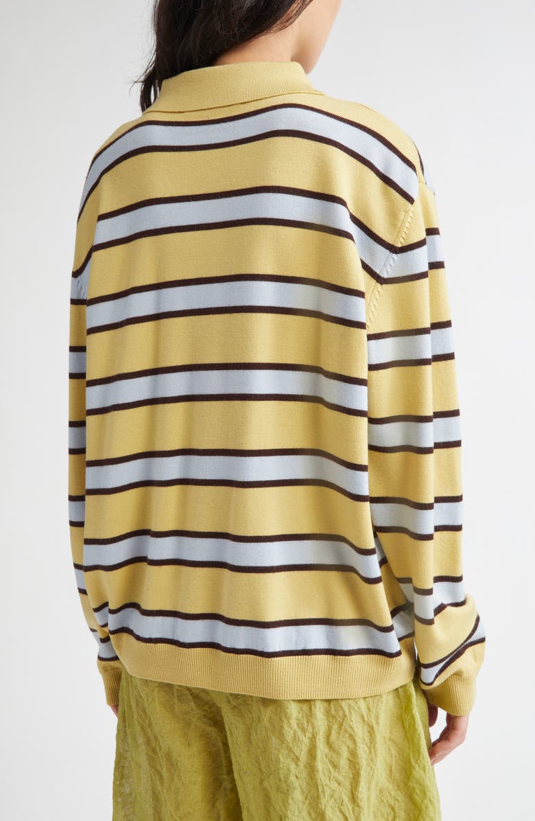 ZANKOV Ryan Stripe Merino Wool Polo Sweater, Alternate, color,