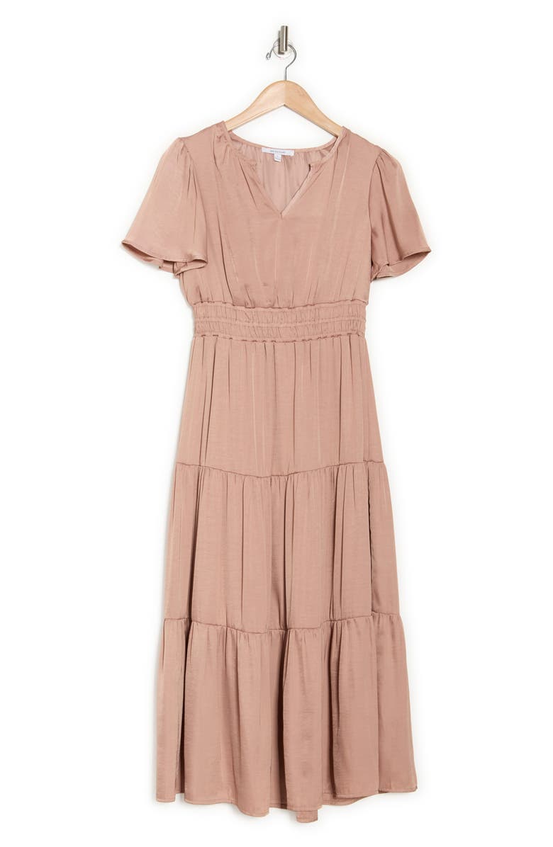 Blu Pepper Tiered Satin Maxi Dress, Alternate, color, 