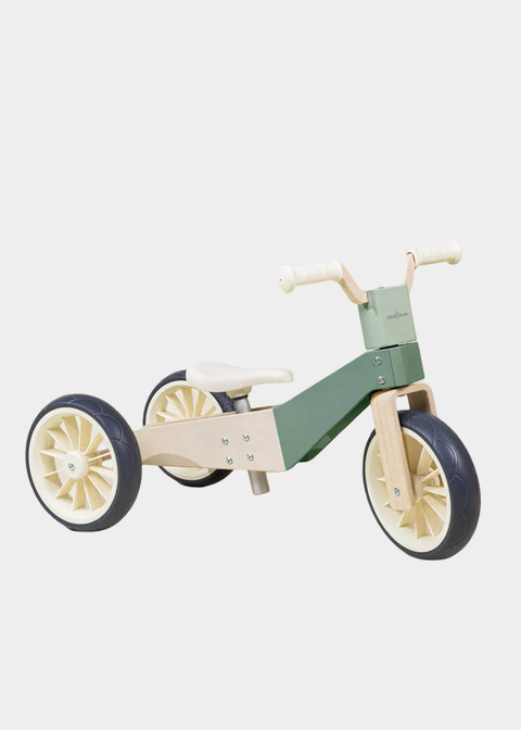 Evolutive Wooden Balance Bike - 3 in 1
