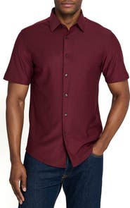 Brooklyn Brigade Solid Mapleton Luxe Cross Dyed Short Sleeve Shirt