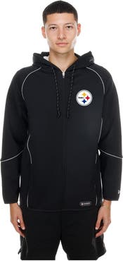 New Era Men's New Era  Black Pittsburgh Steelers Combine Authentic Raglan Full-Zip Hoodie