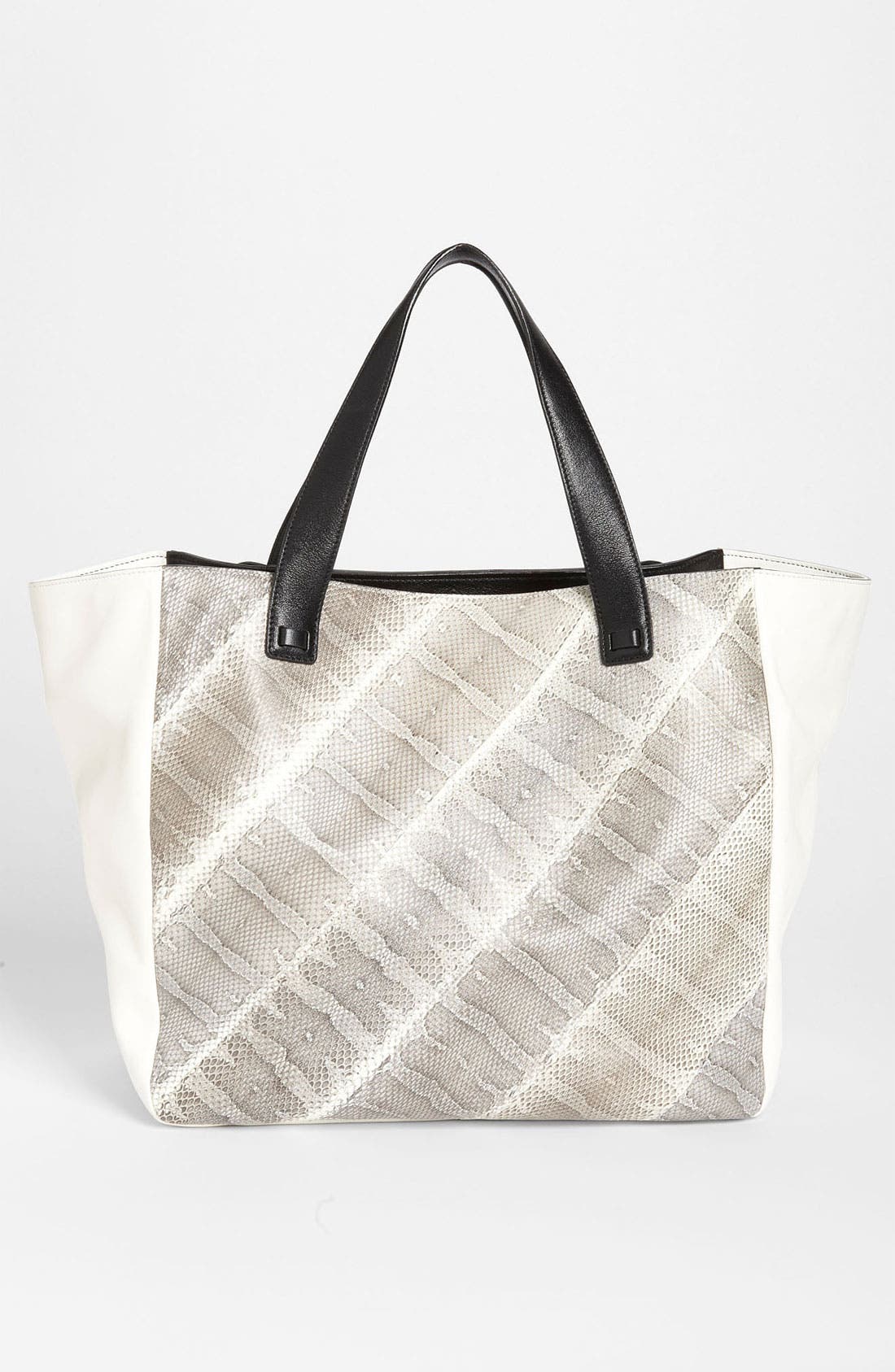 Marc Jacobs 'Khaki' Snakeskin & Leather Tote, Alternate, color, 