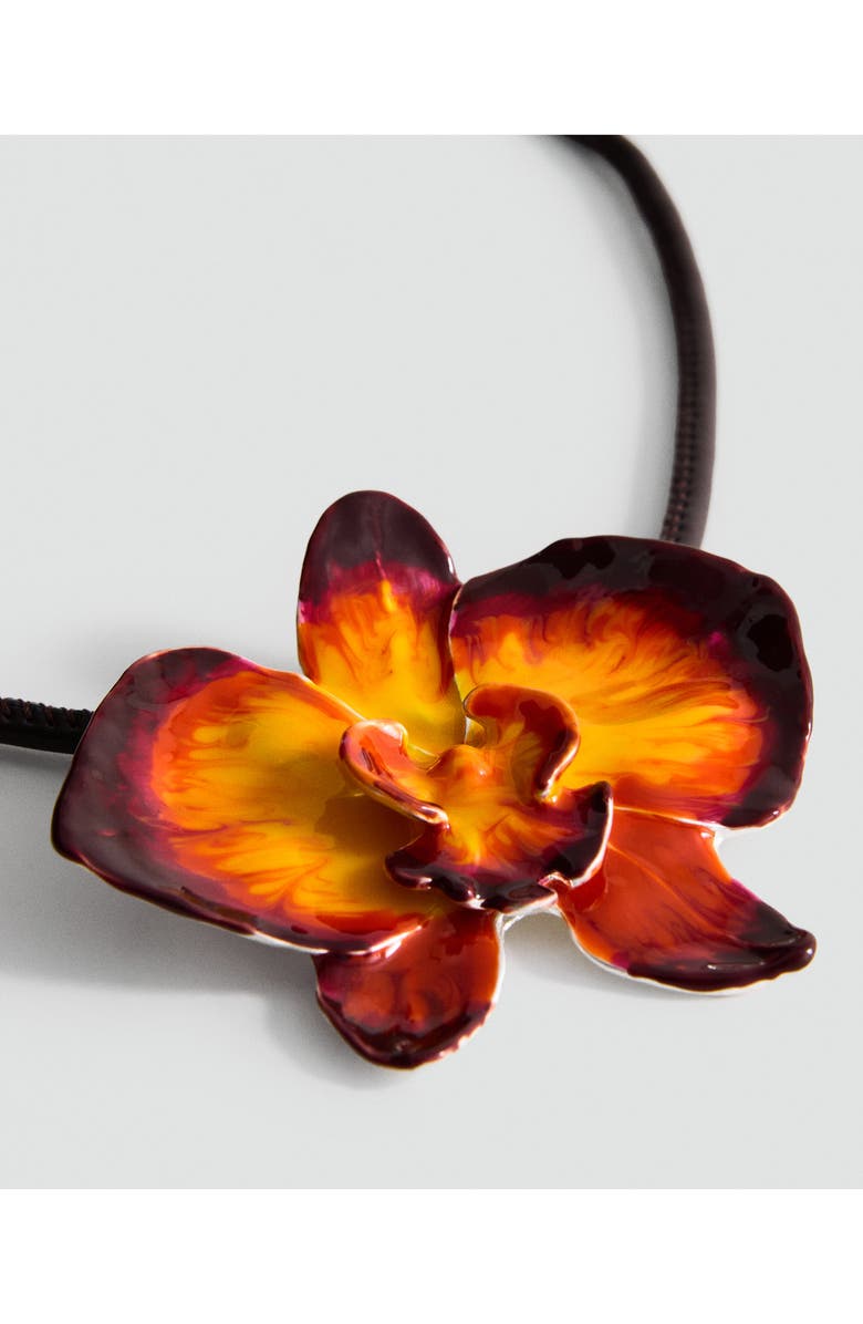 MANGO Short Flower Pendant Necklace, Alternate, color,