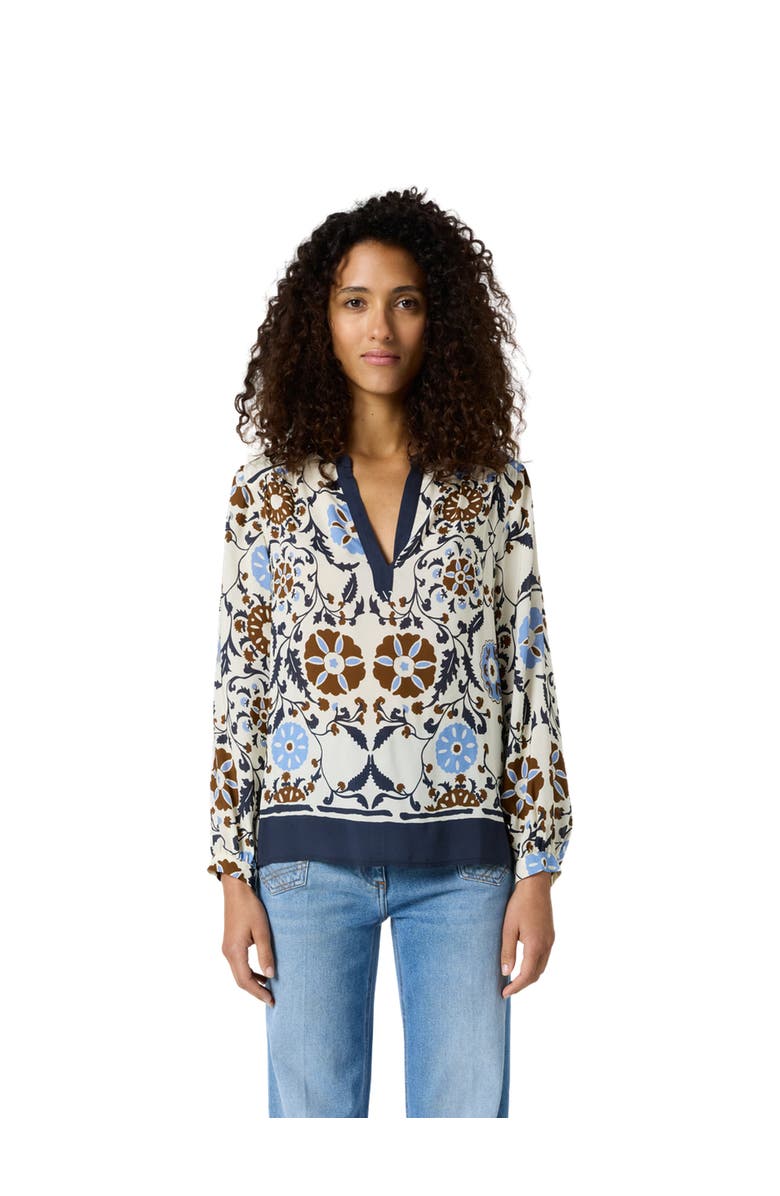 GERARD DAREL Crystelle Printed Blouse, Main, color, Ecru