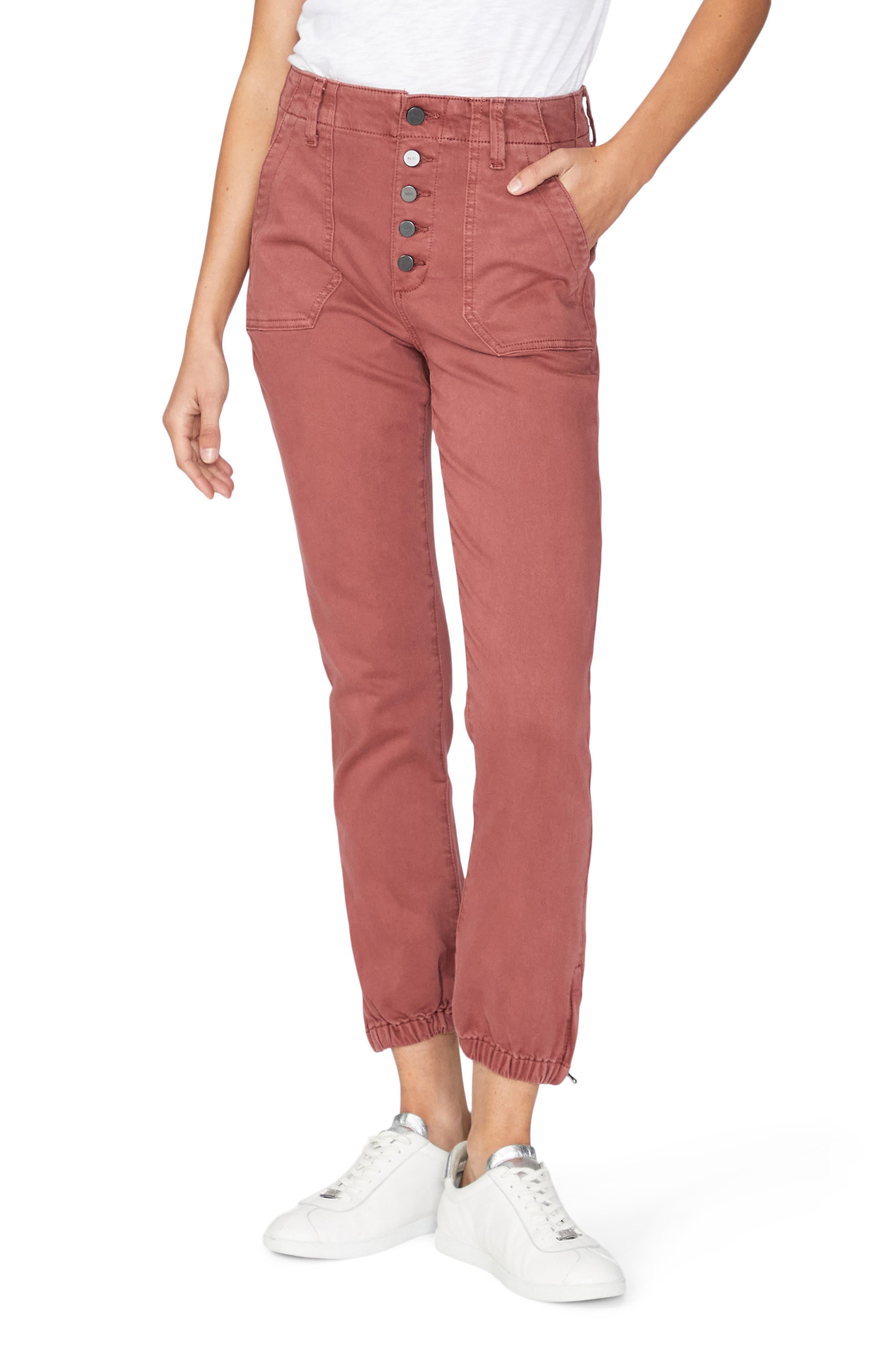 PAIGE Mayslie High Waist Exposed Button Joggers