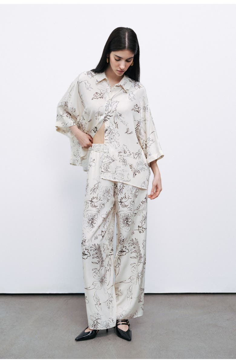 Nocturne Flowy Patterned Shirt, Main, color, 