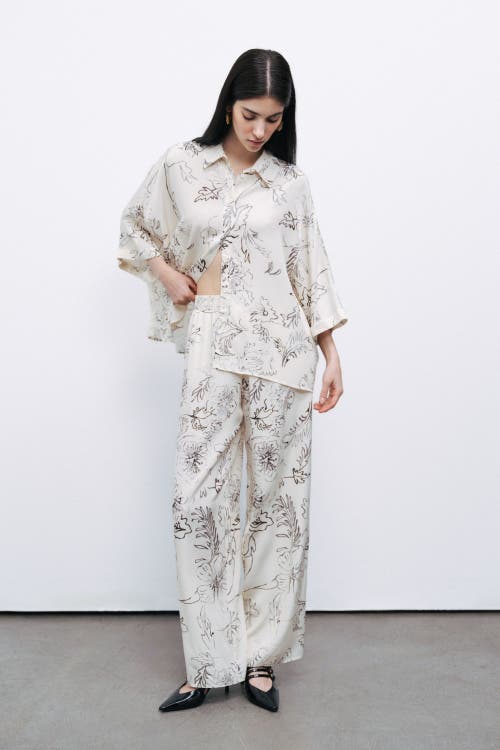 Nocturne Flowy Patterned Shirt In Multi