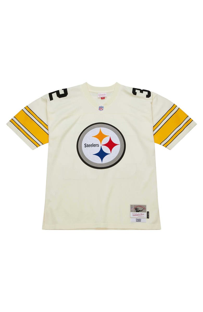 Mitchell & Ness Men's Mitchell & Ness Franco Harris Cream Pittsburgh Steelers Chainstitch Legacy Jersey, Alternate, color, 
