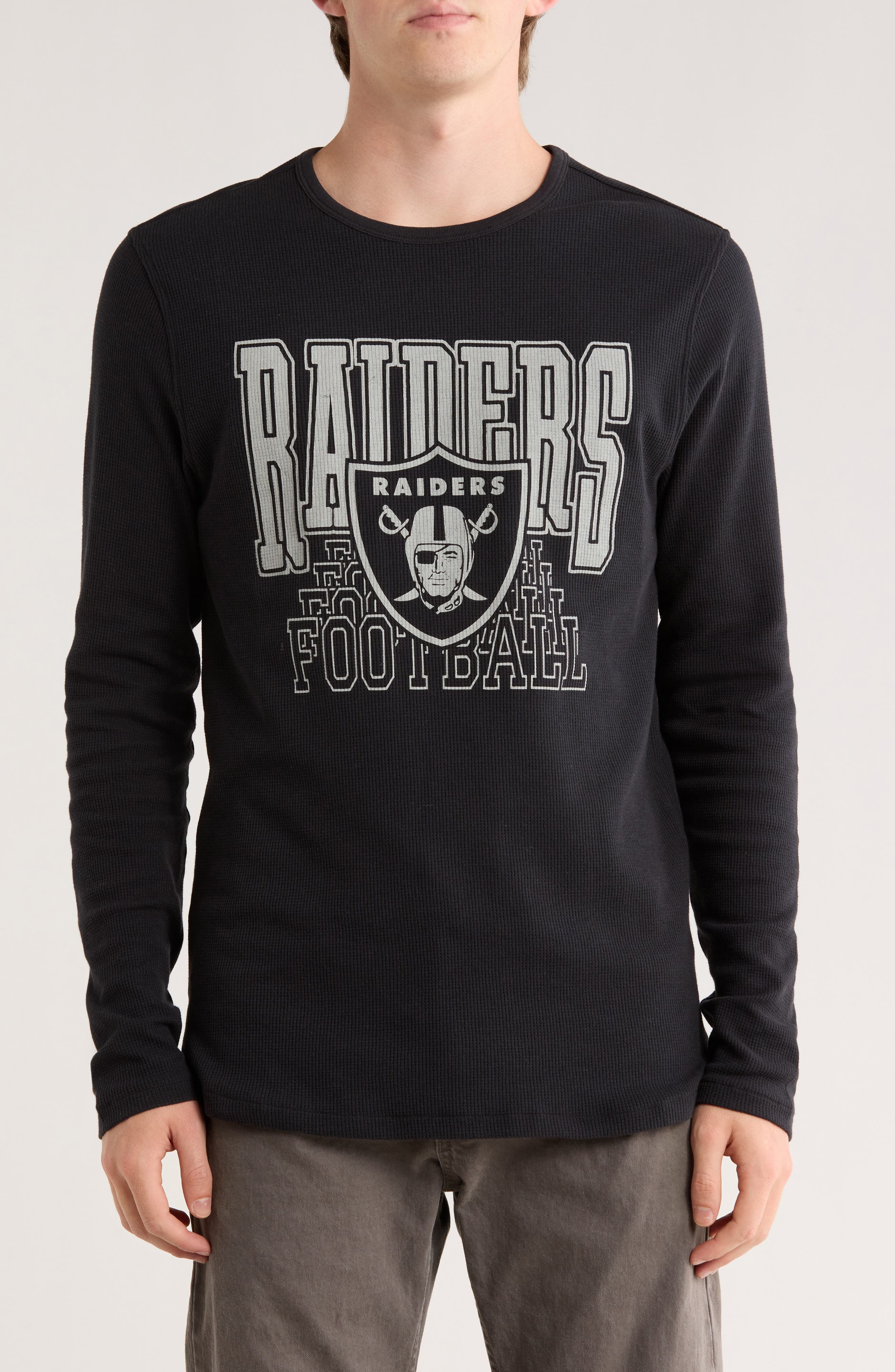 Junk Food Raiders Long Sleeve Thermal Graphic T-Shirt