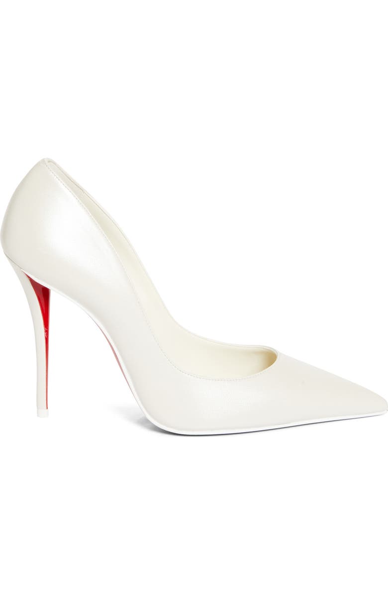 Christian Louboutin Miss Z Pointed Toe Pump, Alternate, color, Bianco/ Snow