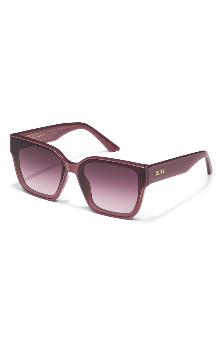 QUAY Drive In 66mm Square Sunglasses, Alternate, color, Plum/ Plum Pink