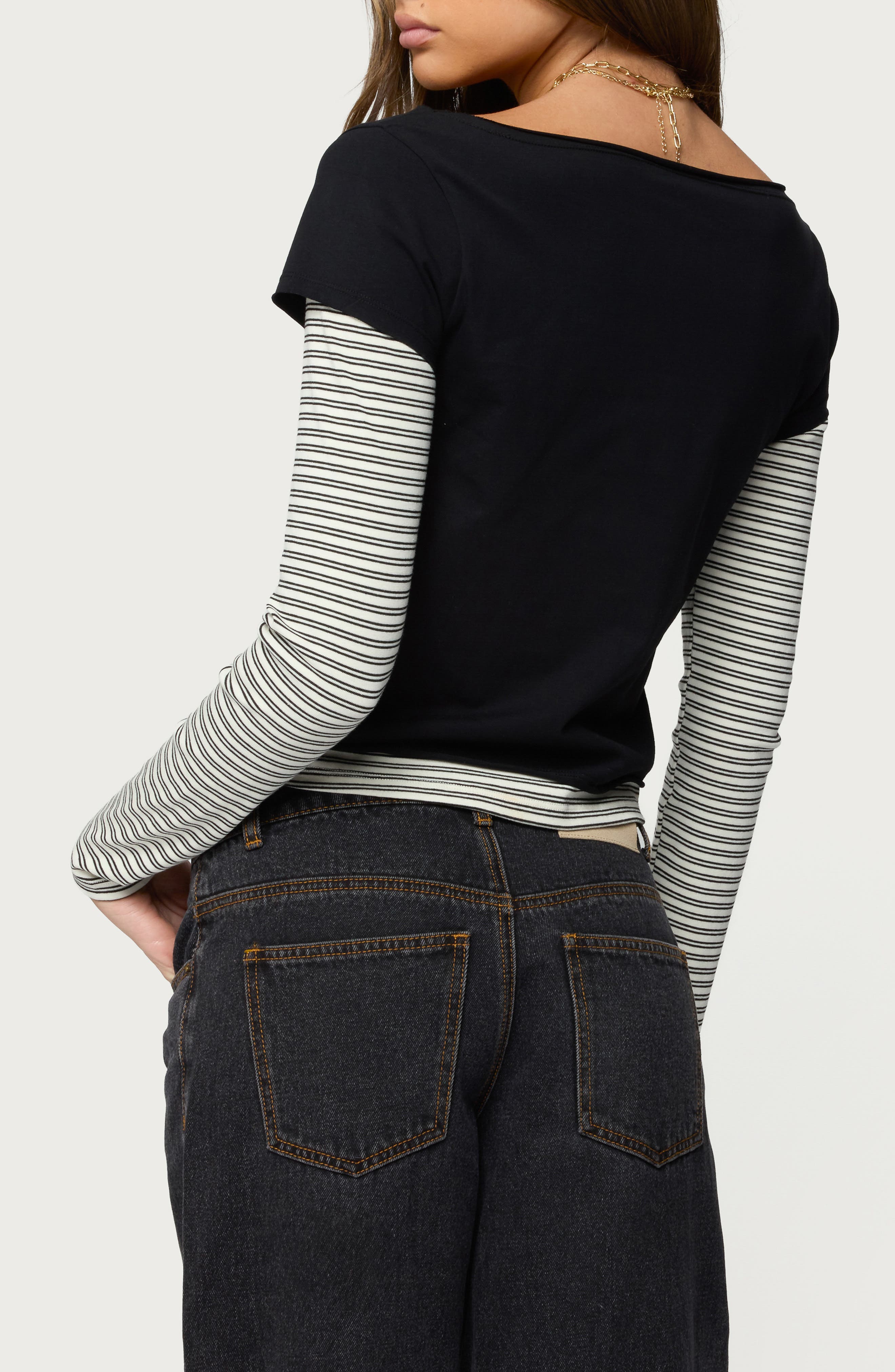 Layered Long Sleeve T-Shirt - image 2