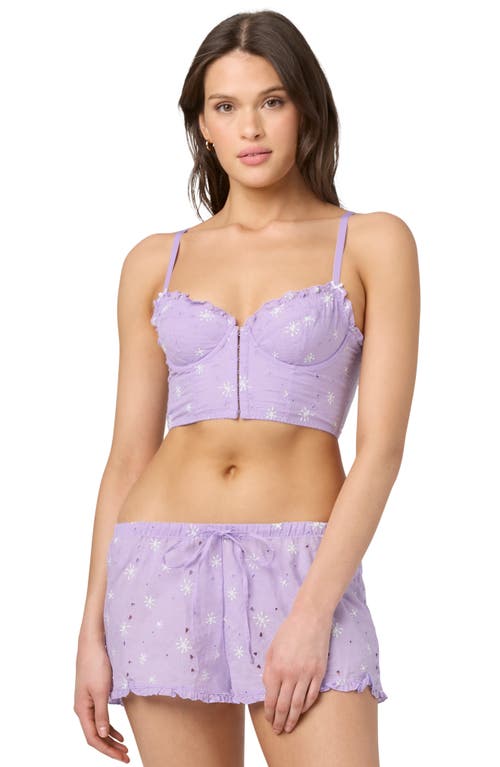 Florence By Mills Embroidered Crop Cotton Top