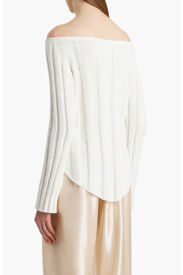 Sylas Off the Shoulder Rib Sweater, Alternate, color, GLAZE