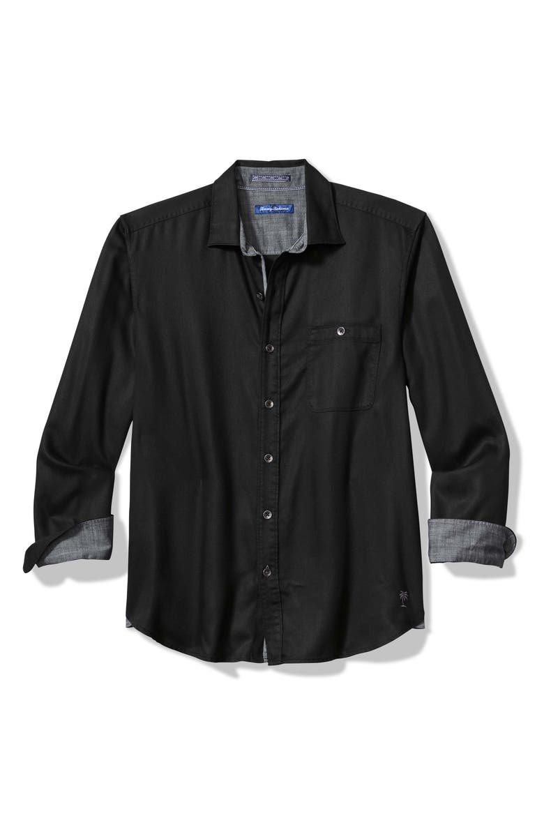 Tommy Bahama Ocean Wash Twill Button-Up Shirt, Main, color, 