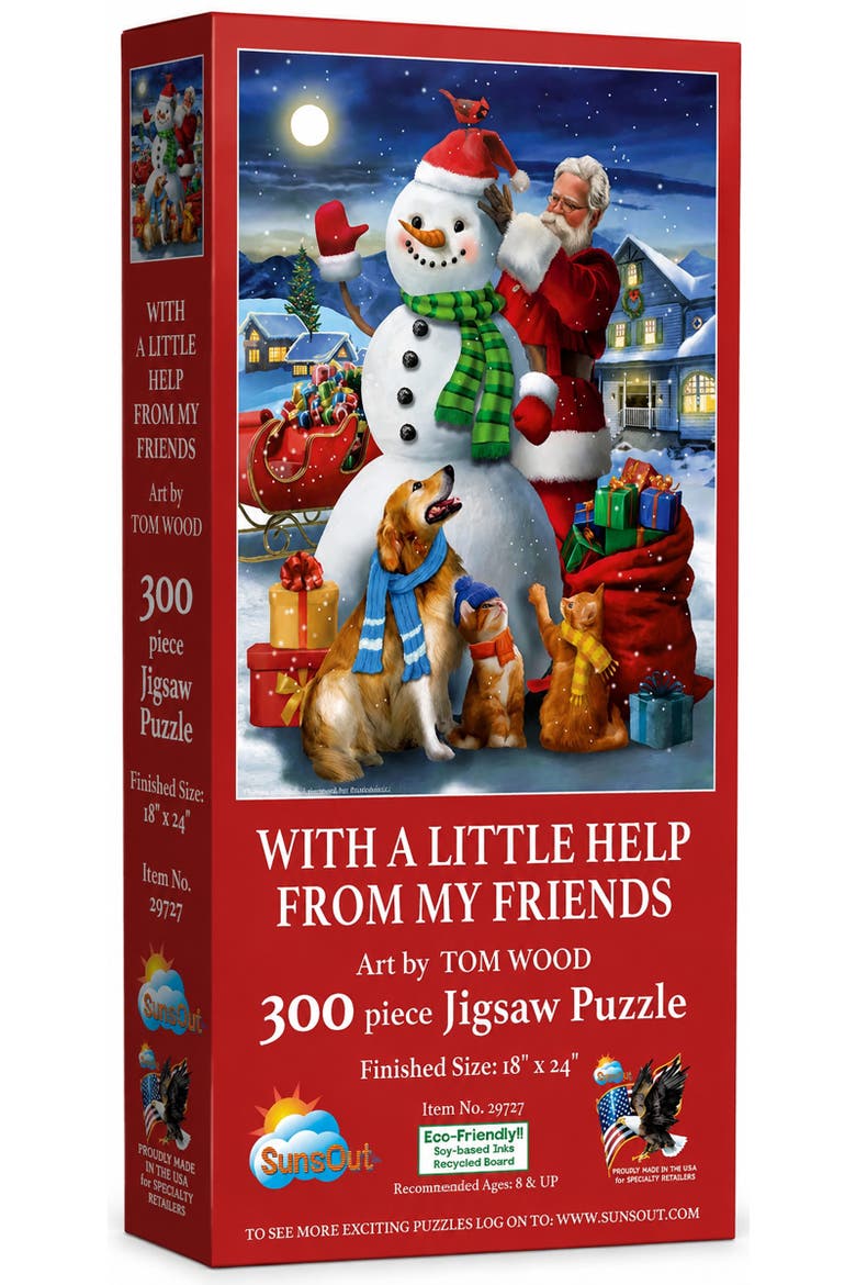 With A Little Help From My Friends 300 piece Jigsaw Puzzle for Adults, Main, color, Multicolor