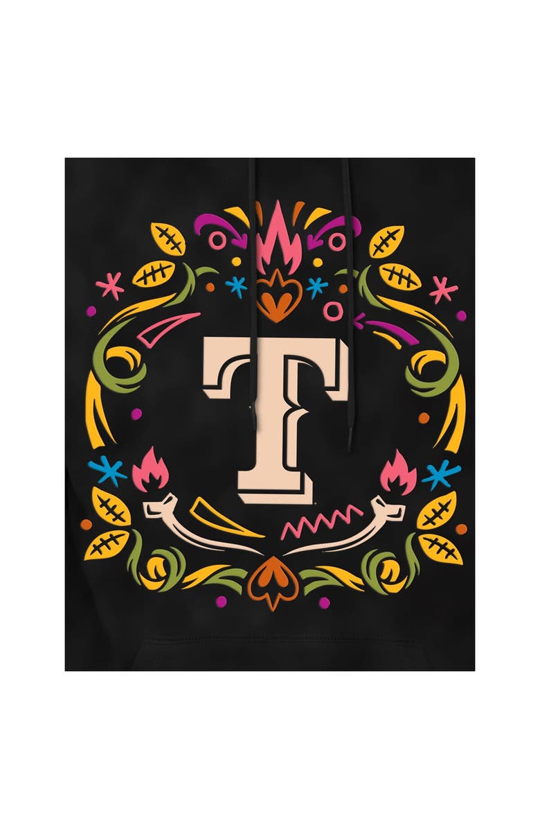 New Era Men's New Era Black Texas Rangers Día de los Muertos Brushed Fleece Hoodie, Alternate, color, Black