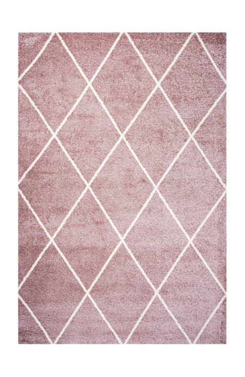 Cole Minimalist Diamond Trellis Area Rug
