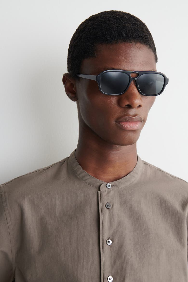 Cotton Henley Shirt, Alternate, color, BROWN