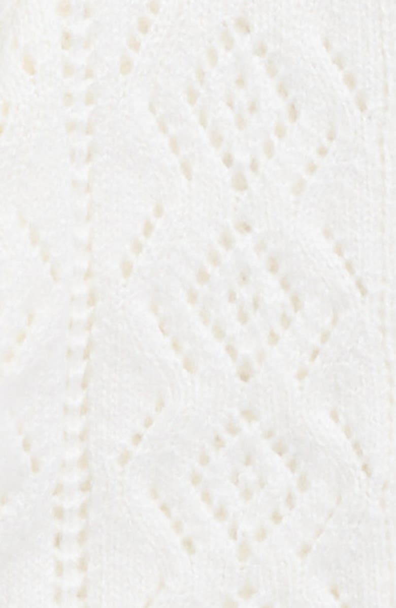 Cotton Emporium Kids' Pointelle Cardigan, Alternate, color, White